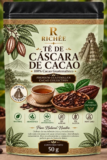 Té de cáscara de cacao Richée de 50 gramos
